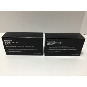 New Stainless Steel Odor Removing Bar Rub Away Soap Hand Eliminator Lot of 2